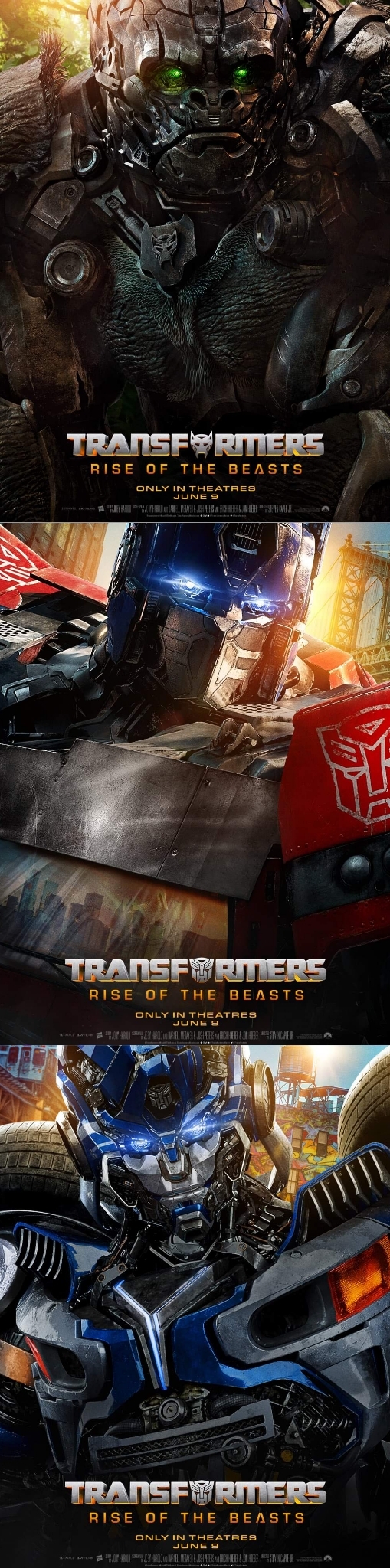 Nuevos Pósters de (Transformers: Rise of the Beast).