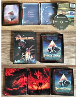 Mi Colección y Steelbook de (Dragonslayer: El Dragón del Lago de Fuego).