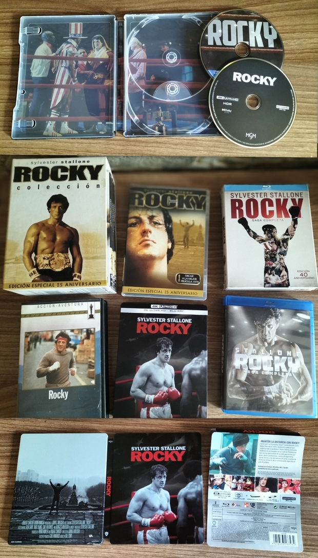Mi Colección y Steelbook de (Rocky).