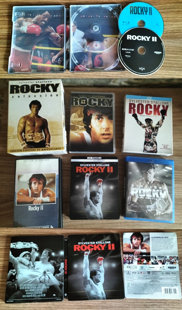 Mi Colección y Steelbook de (Rocky II).