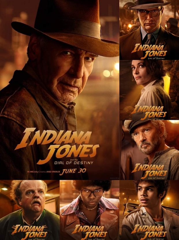 Pósters de Personajes de (Indiana Jones y El Dial del Destino).