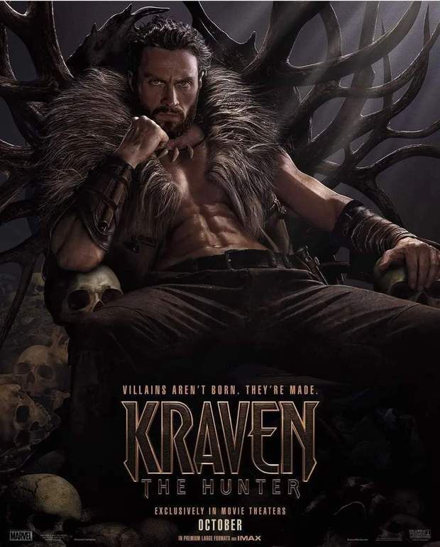 Y Primer Póster de (Kraven: El Cazador).