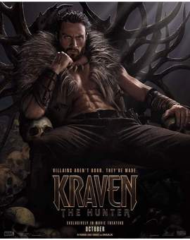 Y Primer Póster de (Kraven: El Cazador).