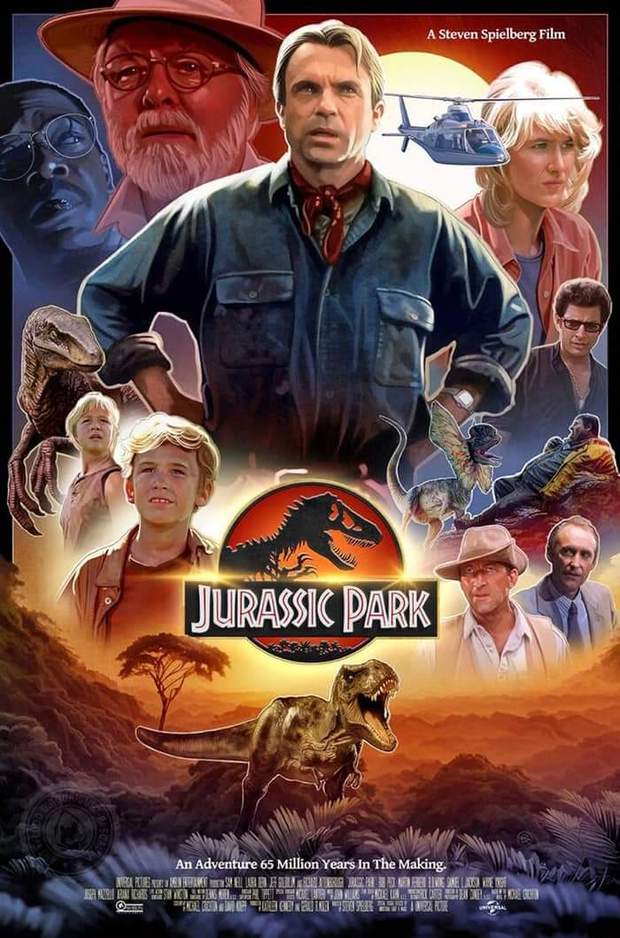 Póster fan art de (Jurassic Park).