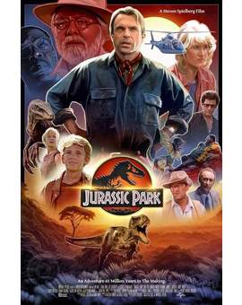 Póster fan art de (Jurassic Park).