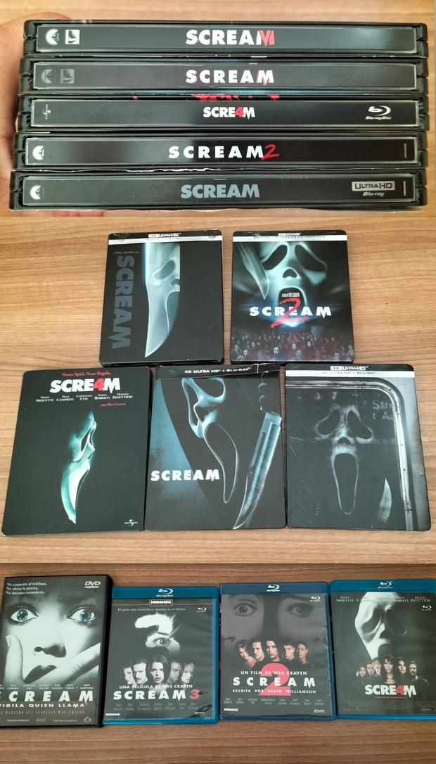 Mi Colección y Steelbooks de (Scream).