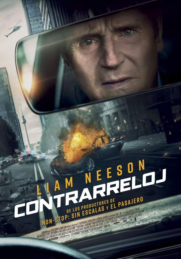 Póster de (Contrarreloj) con Liam Neeson.