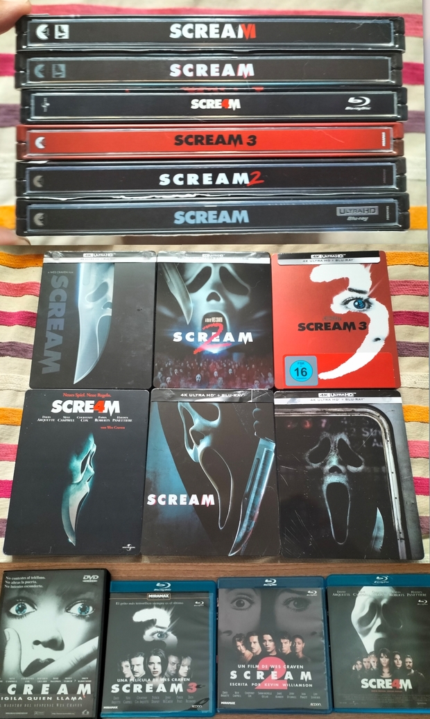 Mi Colección y Steelbooks de (Scream).