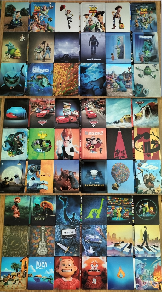 Mi Colección Completa en Steelbook (Disney Pixar).