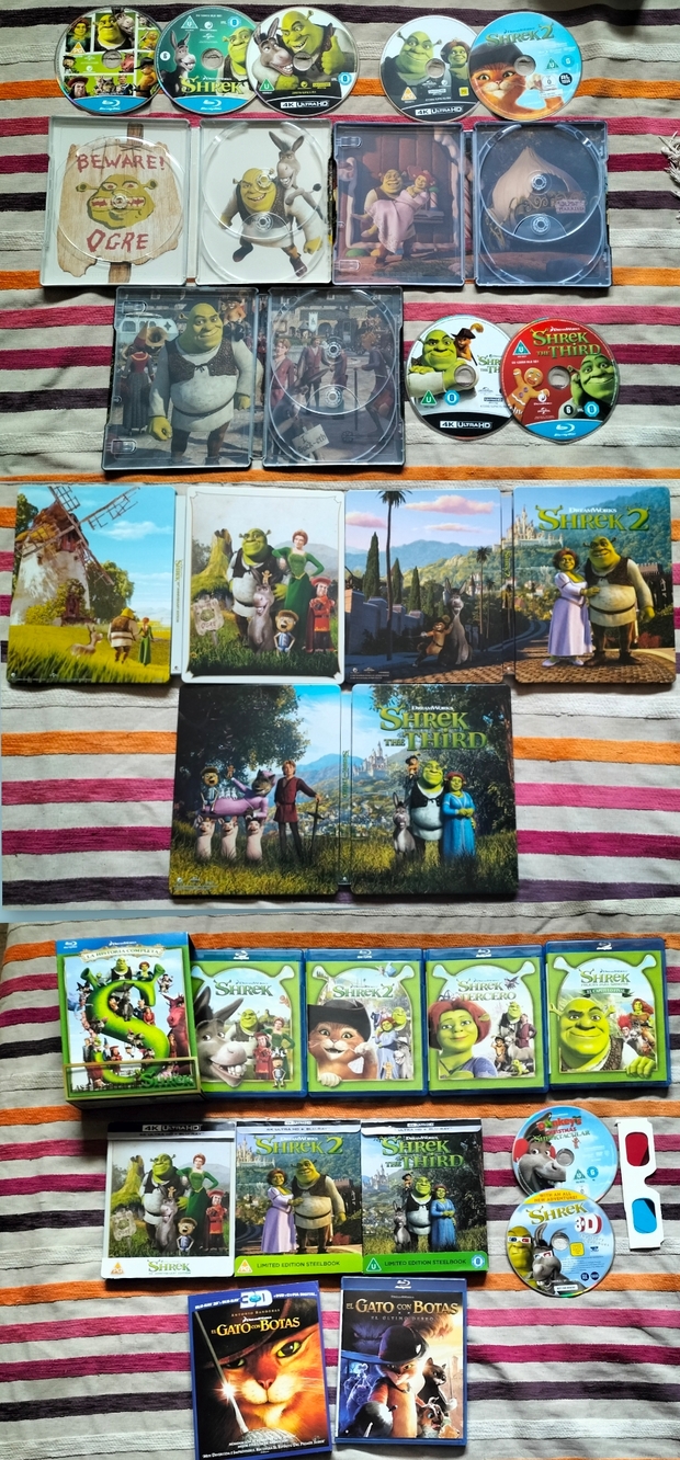 Mi Colección y Steelbooks de (Shrek).