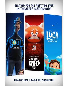 ('Soul', 'Red' y 'Luca') llegarán a los cines norteamericanos a principios de 2024. 