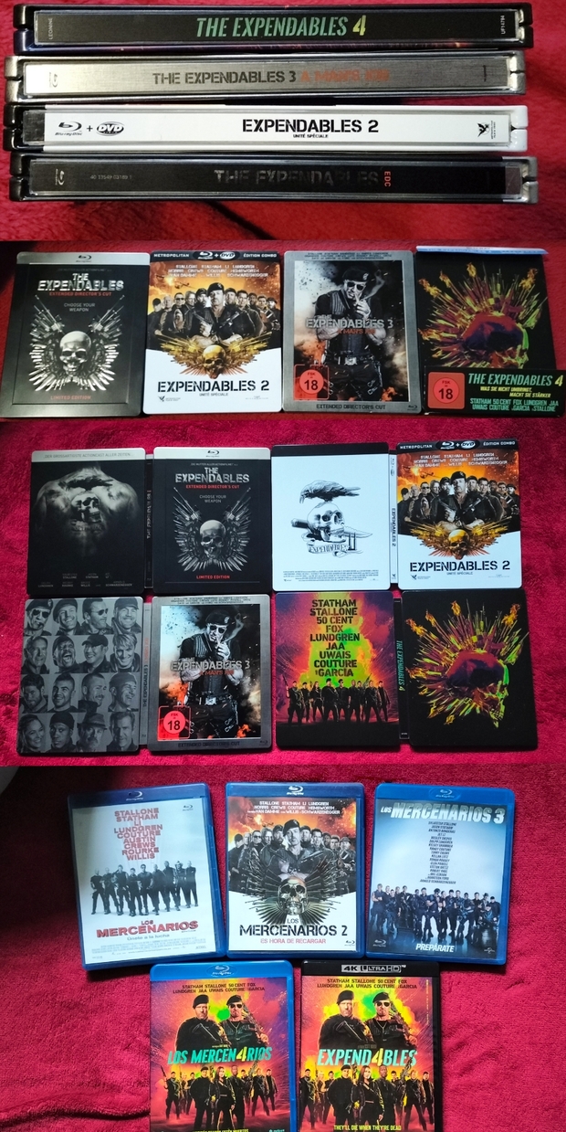 Mi Colección Completa y Steelbooks de (Los Mercenarios).