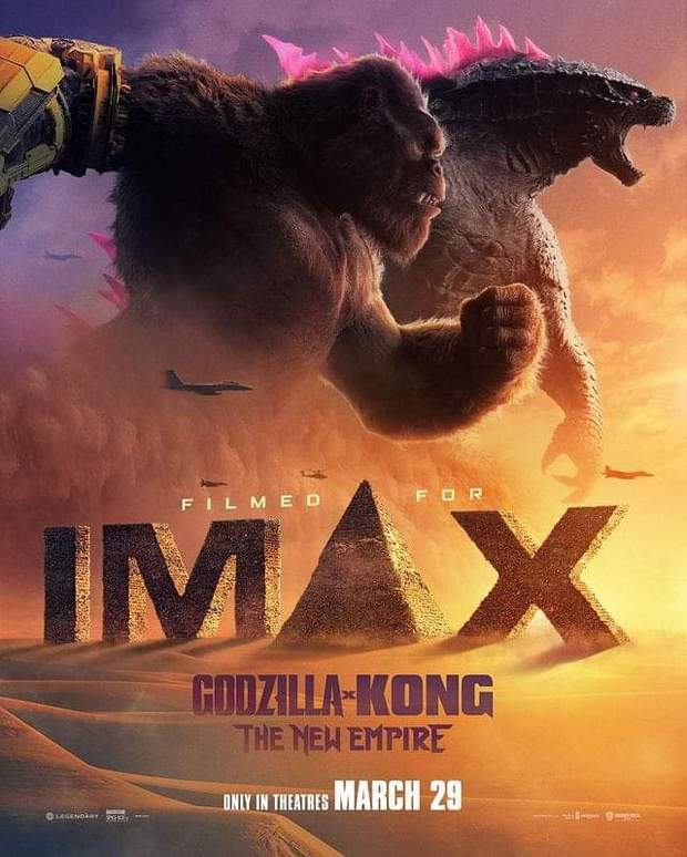 Póster IMAX de (Godzilla x Kong: El Nuevo Imperio).