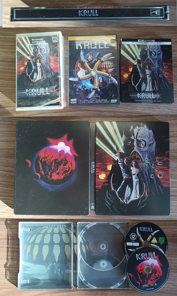 Mi Colección de "Krull". (VHS, DVD, Bluray y 4K).