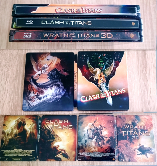 Mi Colección en Steelbook de "Furia de Titanes" y Custom.