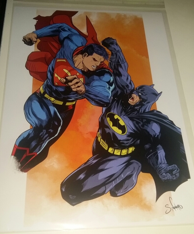 Dibujo de Batman & Superman 3/4