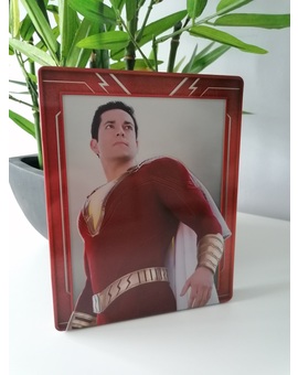 SHAZAM steelbook italiano trasera bluray 1 disco