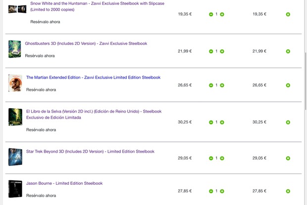 ¿Sabéis cuales de estos steel de Zavvi tienen o no castellano? En todos sus discos...