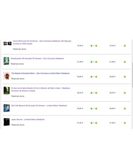 ¿Sabéis cuales de estos steel de Zavvi tienen o no castellano? En todos sus discos...