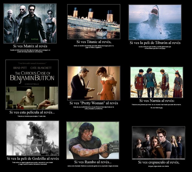 Peliculas al revés, más casos 