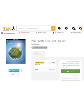 Fnac anuncia PLANETA TIERRA II en combo UHD+Bluray