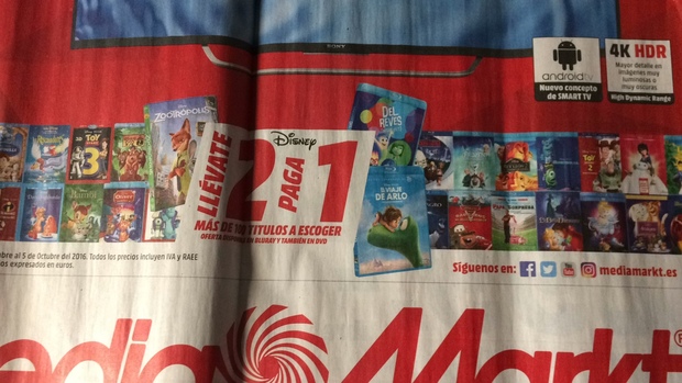 2x1 en Media markt (solo Disney)