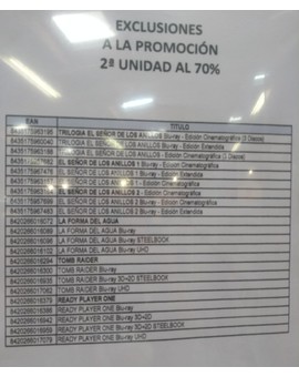 Exclusiones en la oferta de Carrefour