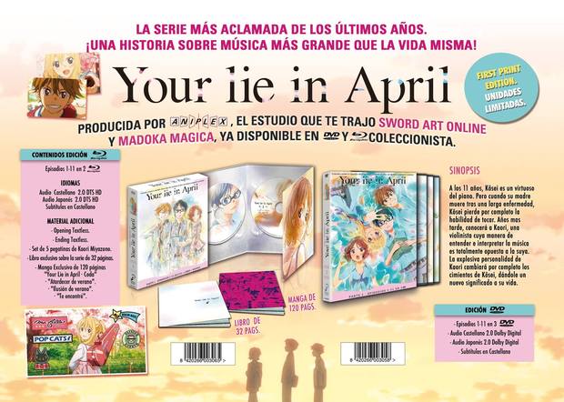 Imposible comprar "Your Lies in April" parte I en bluray