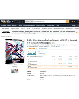 Cancelada la reserva del 27 de sep. steelbook "Spiderman" de AMAZON 