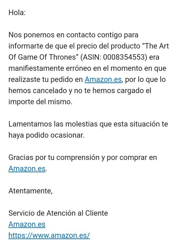 Alguien más? Libro cancelado