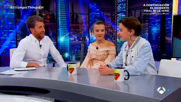 Millie Bobby Brown y Noah Schnapp (Stranger Things) en el Hormiguero