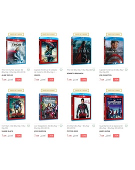 Super rebajas del CI en Marvel, Bluray 3D a menos de 8 euros! Y Bluray 2D a menos de 6!