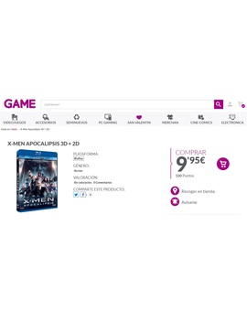 ¿Alguien sabe si Game vende esta edición de X-Men: Apocalipsis con su funda?