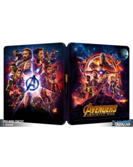 Posible diseño del Steelbook de Vengadores: Infinity War de Blufans