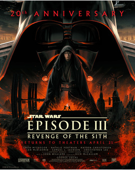 ¡Reestreno de Star Wars Episodio III: La Venganza de los Sith por su 20 Aniversario!