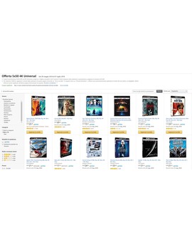 Amazon Italia: 5 titulos Universal 4k por 50 euros
