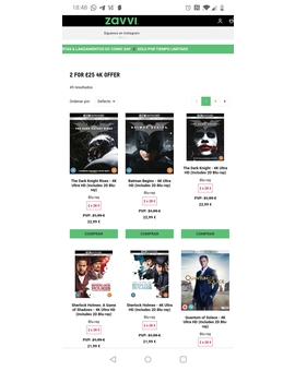 En Zavvi, varias ofertas en 4K