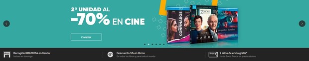 FNAC: 70% descuento en segunda unidad