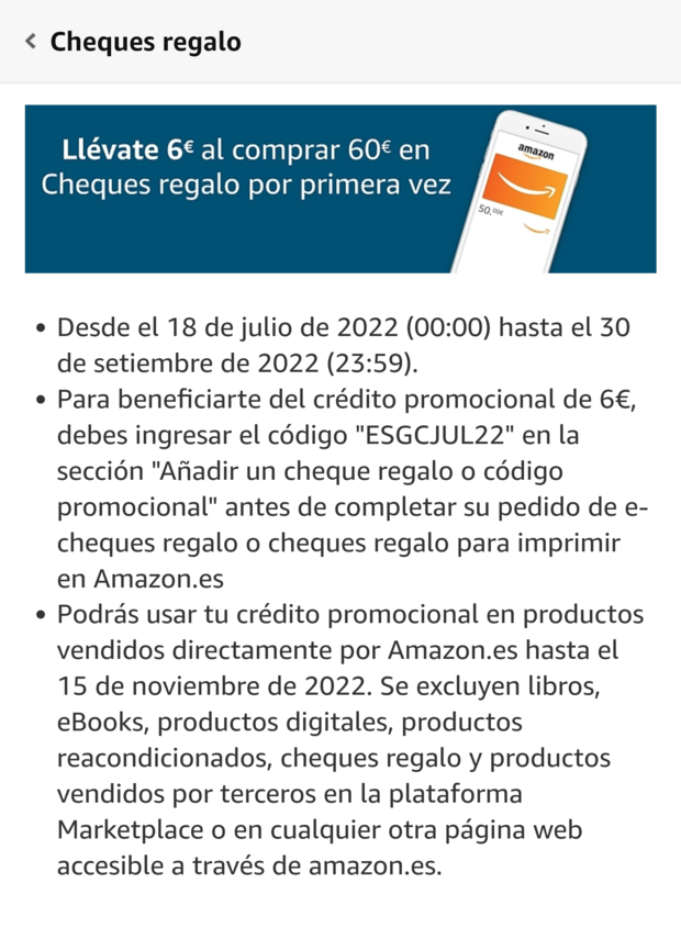 Amazon: ¿Nunca has usado cheques regalo? ¡Aprovecha!