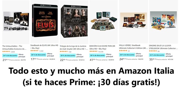 Amazon Italia: hazte Prime (gratis el primer mes) y... ¡arruínate, insensato!