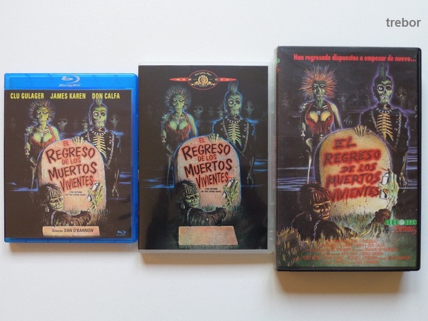 El Regreso de los Muertos Vivientes (1985): Blu-ray 2016 - DVD 2002 - VHS 1989 [Alquiler]