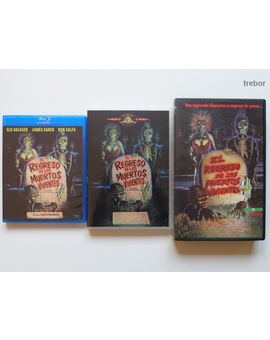 El Regreso de los Muertos Vivientes (1985): Blu-ray 2016 - DVD 2002 - VHS 1989 [Alquiler]