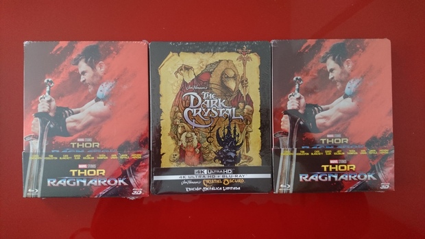 Steelbooks de Thor - Ragnarok y Cristal Oscuro.