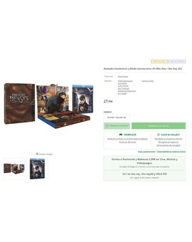 Animales fantasticos entra en 2x1 El corte ingles