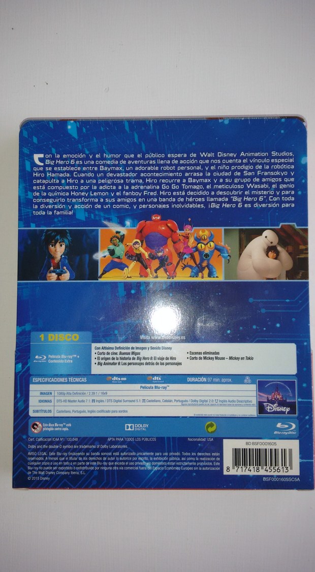 Steelbook Big Hero 6 (trasera 2)