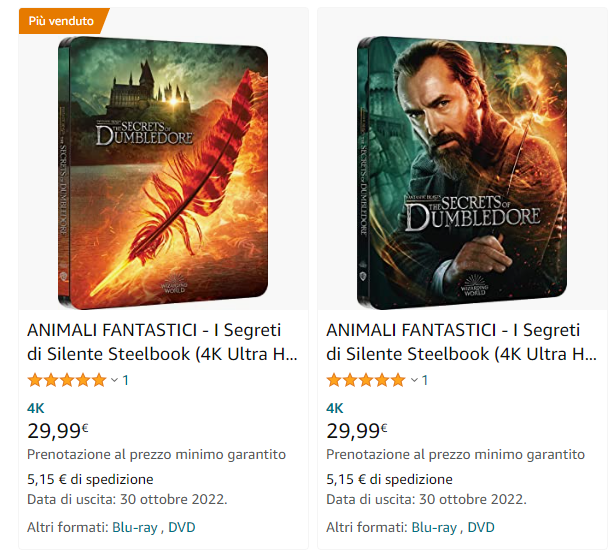 Los Secretos de Dumbledore en amazon italia