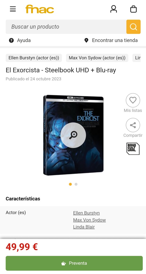 Reserva steelbook El exorcista