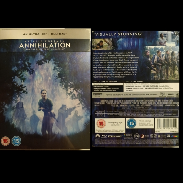 Annihilation Steelbook 4K UHD de Reino Unido recién llegado