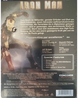Parte trasera Futurepak Iron Man (por petición)