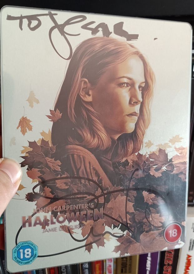 Steelbook Halloween firmado por Jamie Lee Curtis 